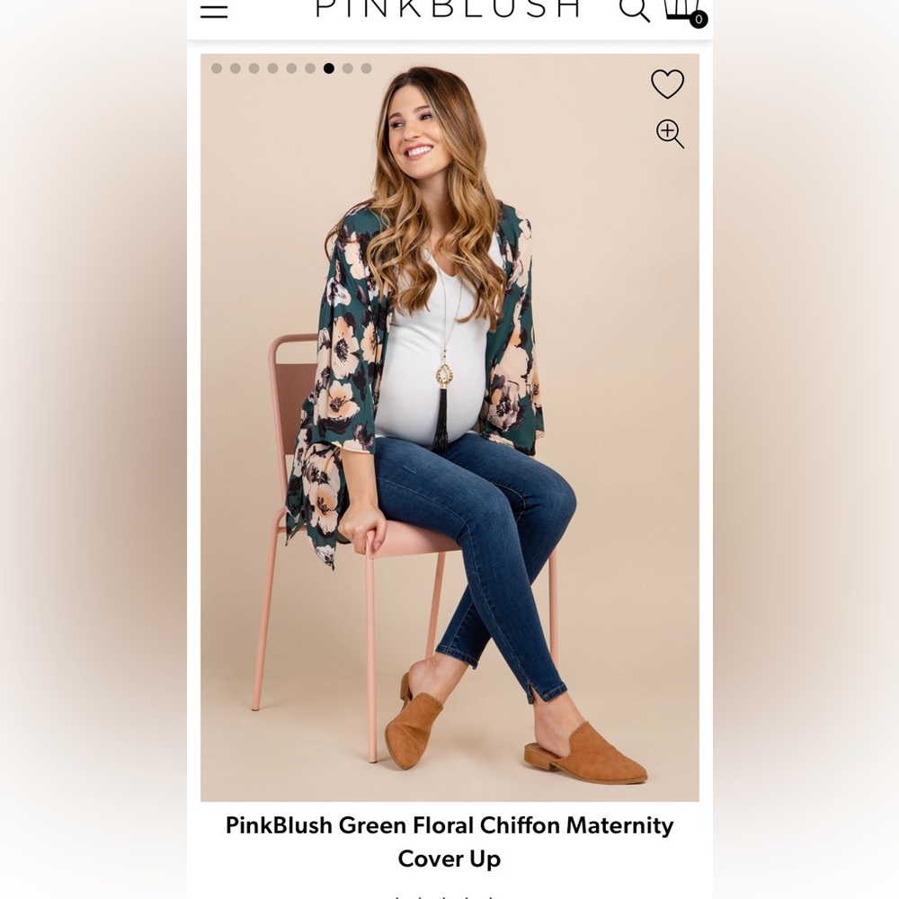 Floral Chiffon Maternity Cover Up